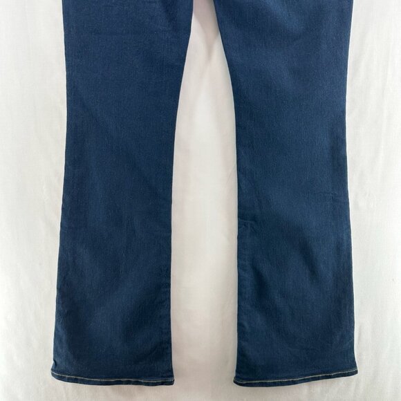 True Religion Jeans Womens 29 Becca Mid Rise Flap Bootcut Dark Washed Denim Blue - Picture 6 of 13